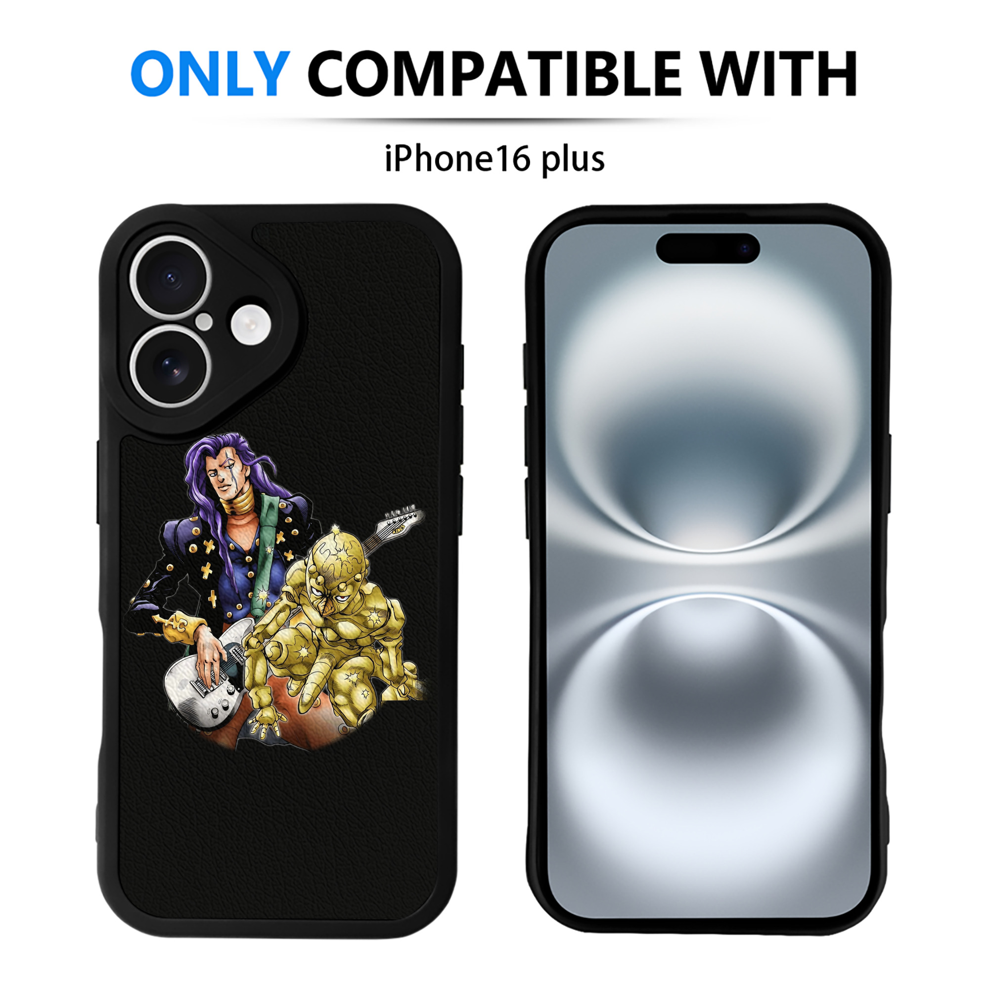 （画像用） ジョジョの奇妙な冒険 おといし あきら JoJo's Bizarre Adventure Akira Otoishi 【iPhone 16シリーズ対応】シリコンスマホケース（レザー調） 材質：シリコン